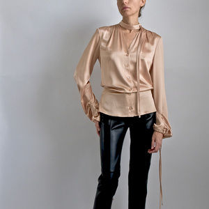 LUCA LUCA 100% Silk Formal Blouse 42